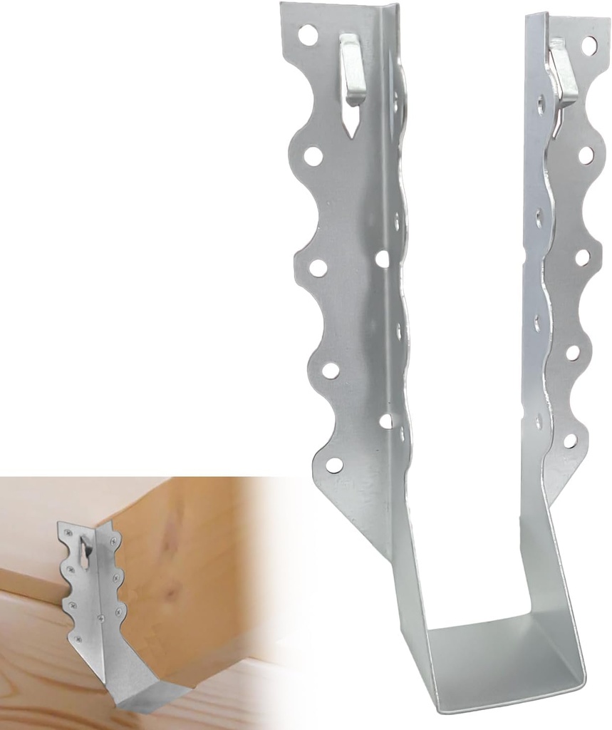 [25 Pack] 2x8 Joist Hanger, 18 Gauge LU28 Galvanizing Face Mount Joist Hangers, Wood Hurricane Ties, Rafters Tie