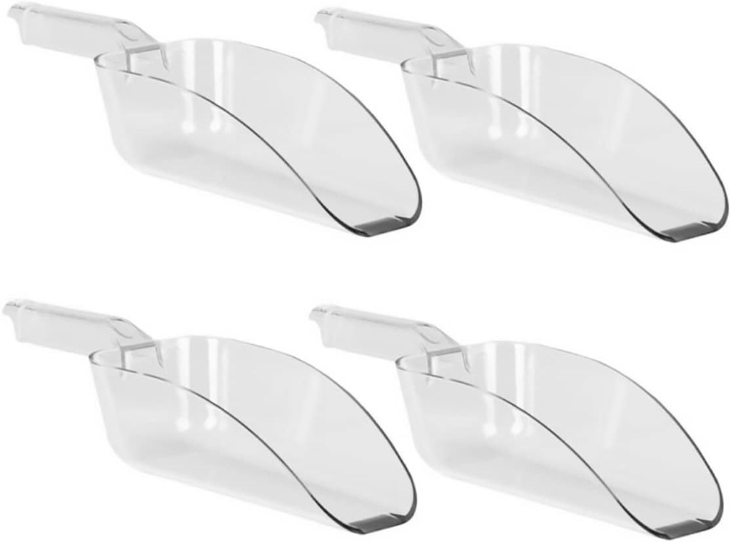 PRETYZOOM 4pcs Plastic Measuring Scoops Versatile Food and Shovels Comfortable Grip for Rice Flour Sugar and Tool for Home and Parties