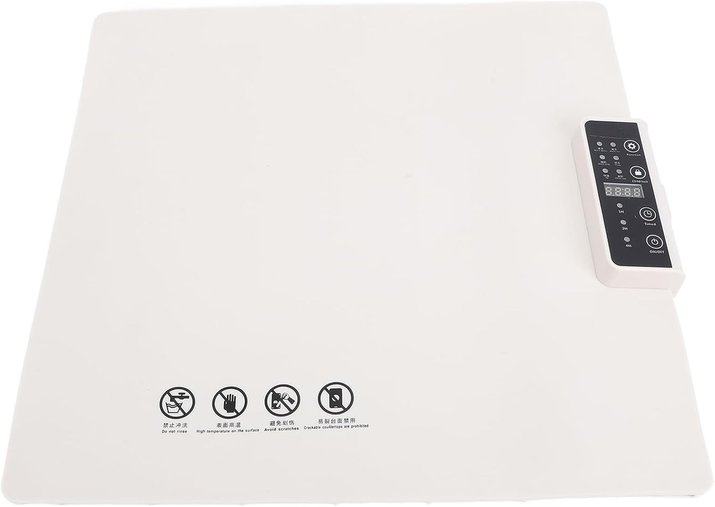 Electric Warming Tray, Full Surface Heating Silicone 260W 5 Temperature Settings Foldable Food Warmer for Parties (White)