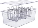 Large Insulated Sous Vide Container with Lid and 2 Racks | Neoprene Insulating Sleeve | Retains Heat & Protects Countertops | Works with Most Sous Vide Cookers (26 QT) (Racks)