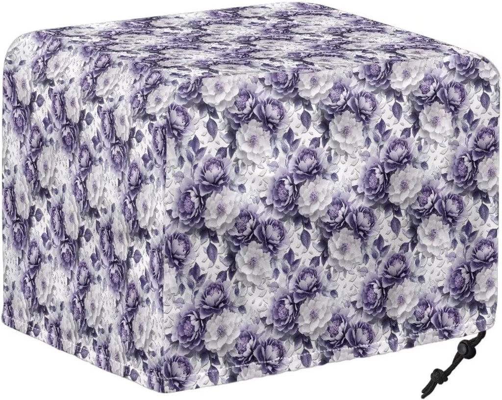 Toaster Covers 2 Slice Wide Slot Bread Toaster Oven Dust Cover Waterproof Small Kitchen Appliance Cover Fingerprint Protection for Home Kitchen Decor, Violet Rose