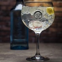 English Pewter Company Personalised Gin Glass with Your Choice of Initial - Unique Gift for Men or Women, Birthdays, Anniversaries (L) [MON312]