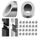 24 pcs 3/8" Angle Washers for Cable Railing Stair End, 30 Degree Angled Beveled Edge Washer 3/8 inch Stainless Steel, Cable Railing Hardware Silver
