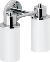 Moen DN0762CH Iso 2-Light Dual-Mount Bath Bathroom Vanity Fixture with Frosted Glass, Chrome
