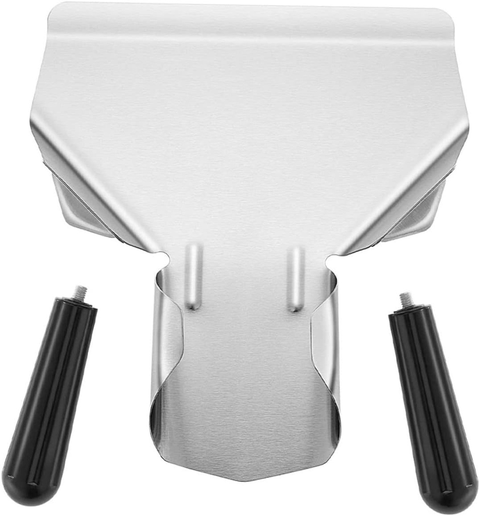 VOSAREA Stainless Steel French Fries Shovel Right Handle Metal Food Scoop for Kitchen and Baking for Fast Food Restaurants and Home Use