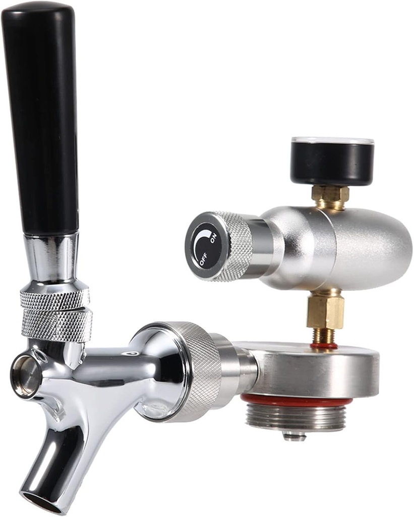 Tyenaza Beer Faucet, Beer Spear Faucet, Stainless Steel Beer Spear Faucet Tap Dispenser Kit for 2L/3.6L/4L Mini Keg Beer Growler