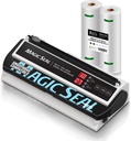 Magic Seal Vacuum Sealer + Smooth Flat bag Rolls (12''x50'-2 rolls)