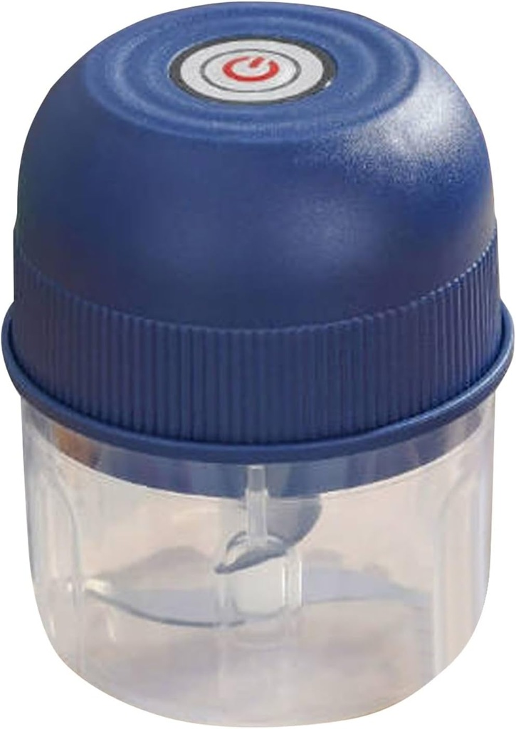 Electric Food Chopper Garlic Crusher - Mini Food Chopper, Onion Chopper, Portable Mini Food Processor for Garlic, Ginger, Chilli, Vegetable (Blue)