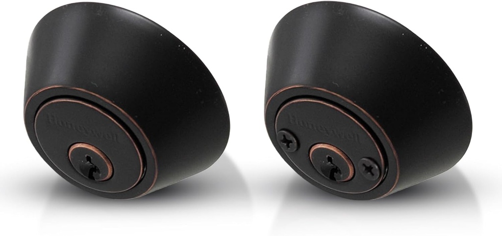 Honeywell Safes & Door Locks - Double Cylinder Deadbolt Door Lock - Double Sided Lock Reversable for Left & Right Handed Doors - Anti Bump Resistant - 3 x 5 x 8.5 in - Oil Rubbed Bronze - 8112409