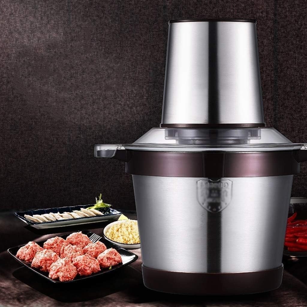 Metal Electric Meat Grinder, 3L Stainless Steel Bowl Food Processor, Automatic Mincer & Chopper for Meat, Vegetables, Fruits, and Baby