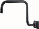 13" Gooseneck (S-Shape) Shower Arm Oil Rubbed Bronze Shower Head Extension with Unique Flange, Standard 1/2" Connection.SE91058-13-ORB