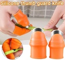 Fruit and Vegetable Picking Potted Plants Trim Silicone Thumb Knife Set, Silicone Finger Gloves and Knife Ket, Plants Trim Silicone Thumb Set, Garden and Vegetable Garden Harvesting Tools