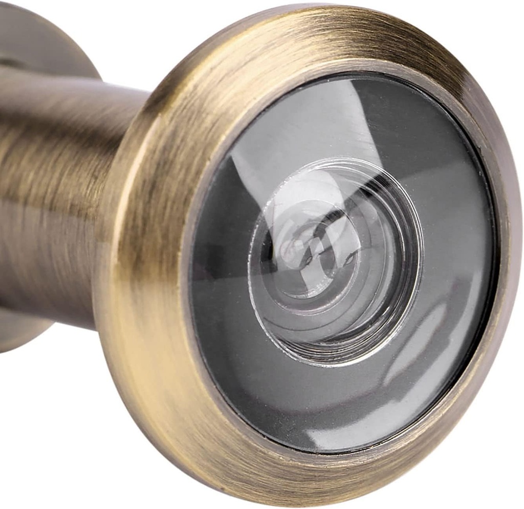 200 Degree Door Viewer, Thick and Sturdy Privacy Cover, Easy to Install for Complete Home Protection, Suitable for All Ages (Bronze)