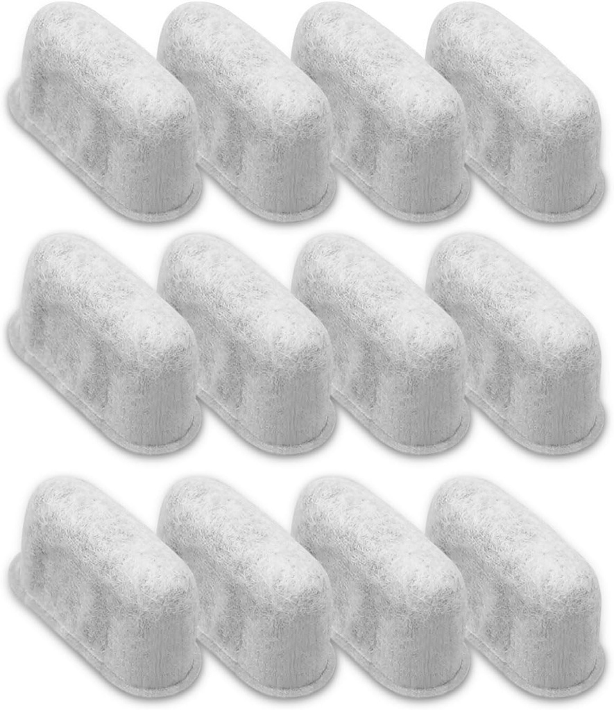 Coffee Filter Fit for Delonghi Espresso Machine, Coffee Maker Activated Charcoal Water Filter Replace 7313285779, 12PCS