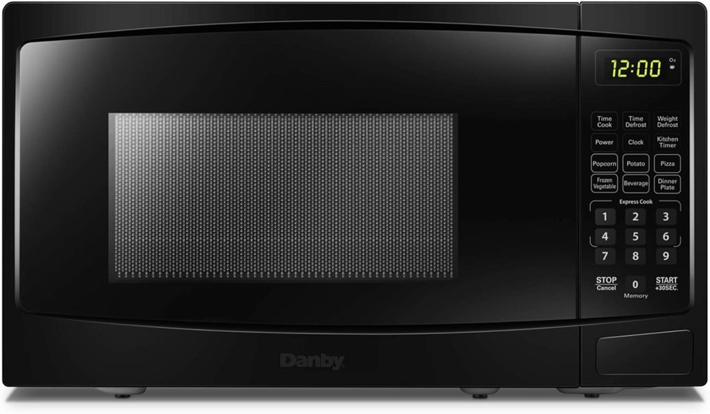 Danby DBMW1120BBB 1.1 Cu.Ft. Countertop Microwave In Black - 1000 Watts, Family Size Microwave With Push Button Door