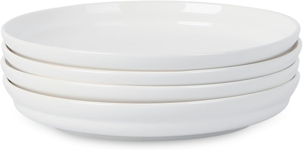 Stone Lain Virtuo 4-Piece Salad Plate Set Porcelain, White