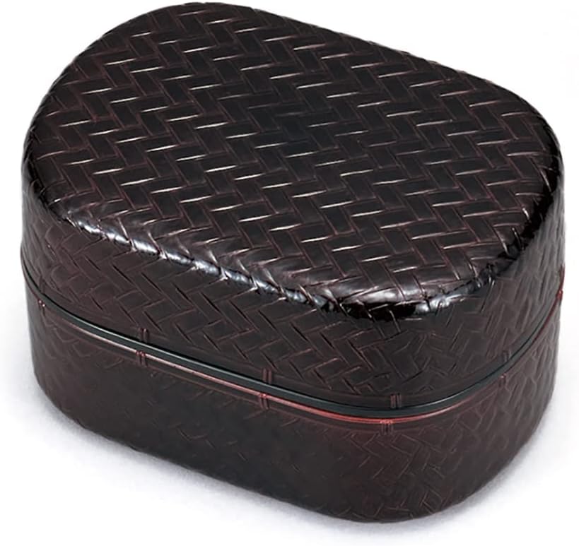 Takenaka Bento Box, Ajiro Bamboo Basket, Oban, Upper Level: 10.1 fl oz (300 ml), Lower Level: 12.8 fl oz (380 ml)