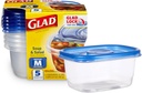 GladWare Soup & Salad Everyday Use, Medium Rectangle Storage, Standard, 24 Oz, 5 Count