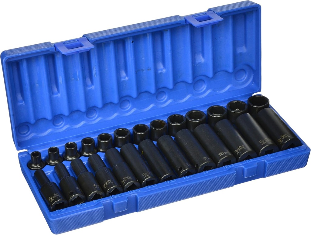 Grey Pneumatic (1226M 3/8" Drive 26-Piece Deep Length Metric Master Socket Set