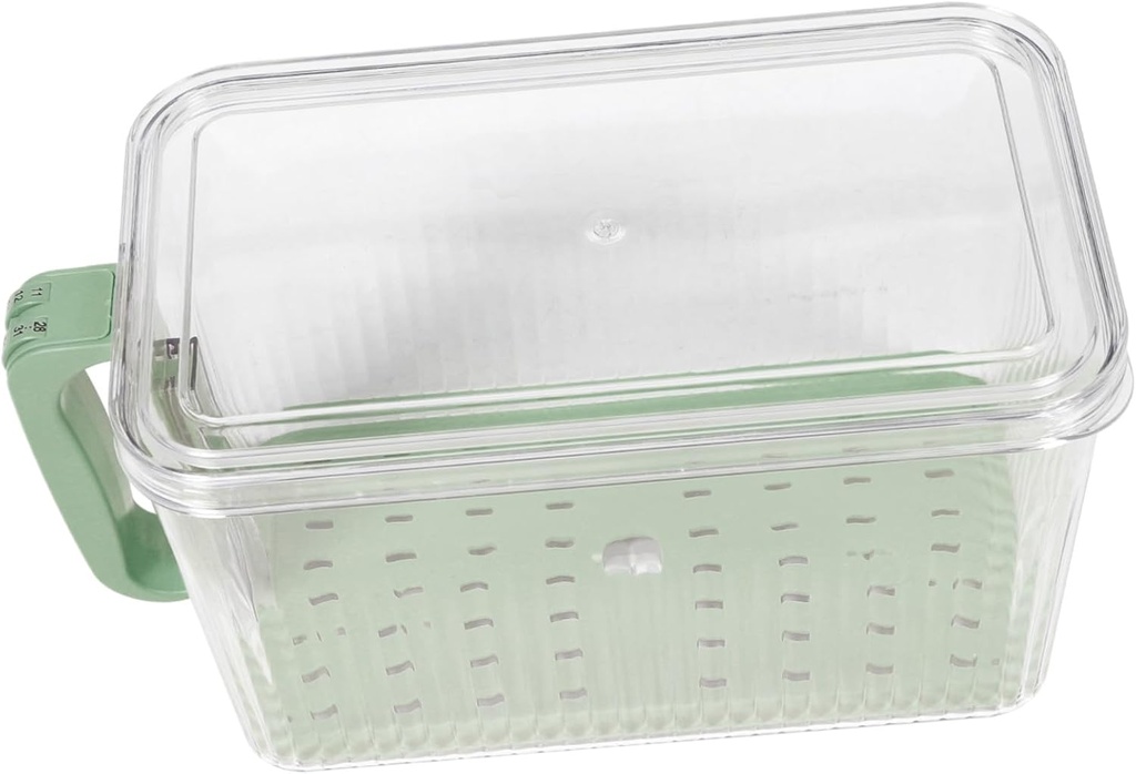 Small Fridge Bread Box Food Storage Container with Smooth Edges for Kitchen and Bakery Airtight Pastry Organizer for Toast Loaf and Fresh Produce Fresh-Keeping Box