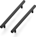 Ravinte 10 Pack 10" Square Cabinet Pulls Matte Black Stainless Steel Kitchen Cupboard Dresser Handles Cabinet Handles 10" Length, 7-1/2" Hole Center