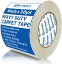 Heavy Duty Carpet Tape Double Sided 4 INx30YD Rug Tape for Area Rugs on Carpet, Perfect Rug Gripper for Holding Area Rugs, Hardwood Floors, Outdoor Rugs, Stair Treads, White.