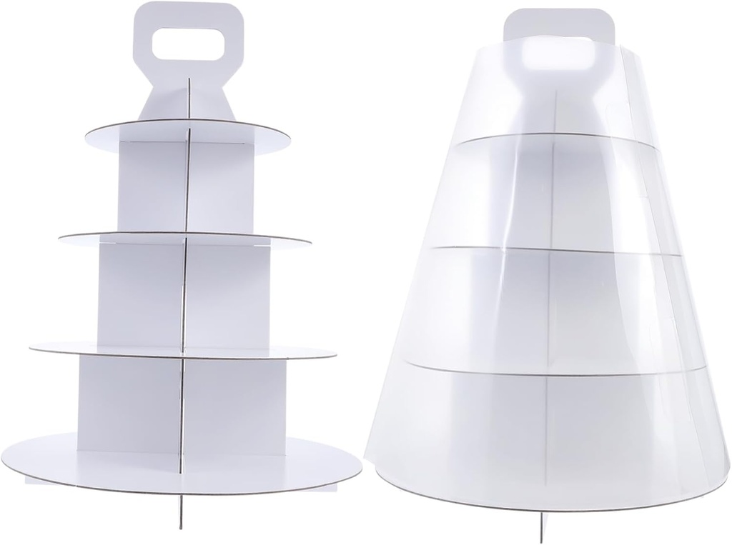 Cabilock Pastry Boxes Cake Box Multi-layer Dessert Packaging Handle Bakery Favor for Shops