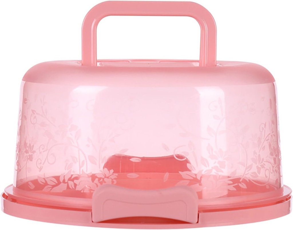 Easy To Carry Cake Container Portable Cake Carrier Removable Cupcake Tray Transparent Cake Holder For Bakery Store