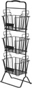 oceanstar 3-Tier Metal Wire Storage Basket Stand with Removable Baskets – Black