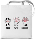 Cute Cat Paw Canvas Tote Bag for Women Aesthetic Reusable Grocery Shoulder Bag for Shopping Work Travel Beach Cat Lover Gifts