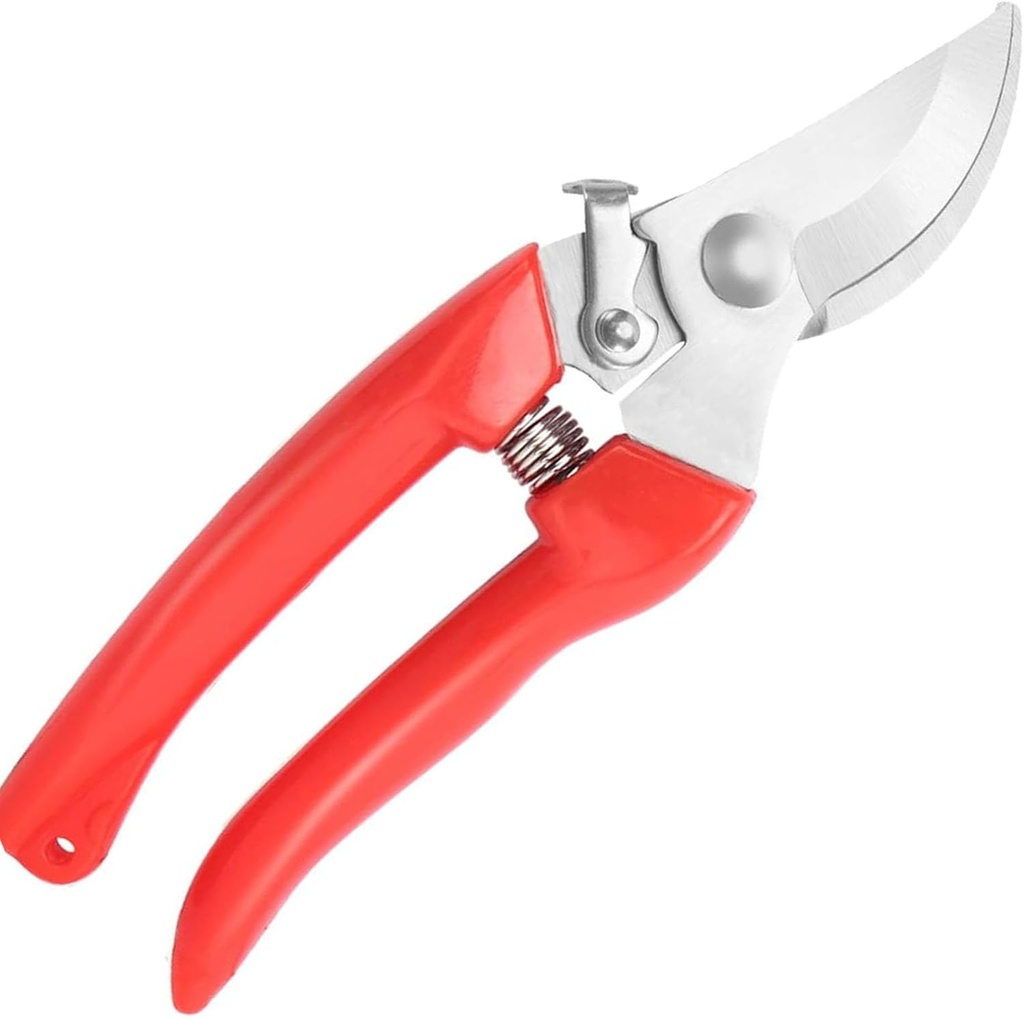 Curve Garden Scissors Gardening Tool Scissors for Cutting Flowers Trimming Plants Fruits Picking (Red)