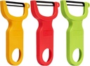 Original Vegetable Fruit Peeler Carbon Steel Blade 3 Pack Red/Green/Yellow…