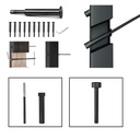 10Pairs Black Invisible Cable Railing kit for 1/8" Cable ，Two Piece Set at Head and Tail， T316 Stainless Steel ，for Wood or Metal Post Deck Stairs Black (Rope Fixing)
