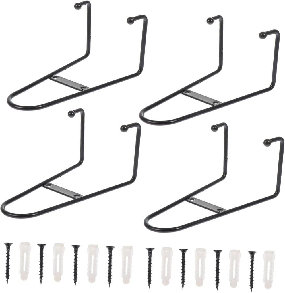 DECHOUS 4pcs Metal Plate Holders Display Stands Multipurpose Display Rack for Art Plate Stand Home Decor Study Room