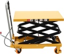 Industrial Hydraulic Lift Table Cart, Hydraulic Lift Table, Hydraulic Scissor Forklift for Material Handling & Transportation, Yellow, 770 lb. Capacity