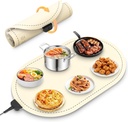 WOKALON Warming Mat for Food Extra Large,(XXL 36”x15”), Food Warmers for Parties Buffet and Home Daily Use,Roll Up Food Warmers (Beige)