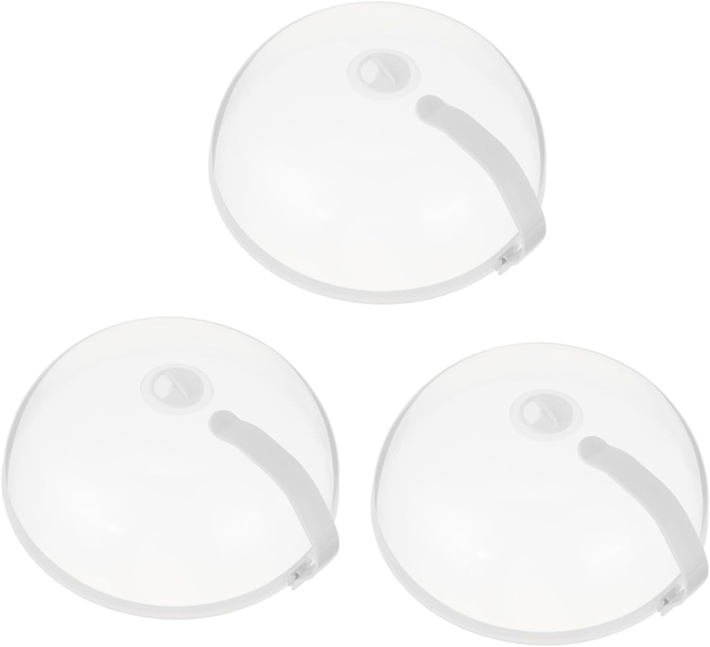 PRETYZOOM 3pcs Oilproof Microwave Heating Food Transparent Protective Tent for Fresh-keeping Easy Reheating and Splatter Control
