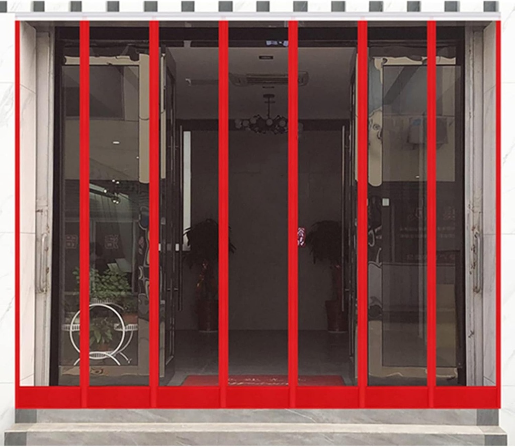 Heavy Duty Transparent Door Curtain, Soundproof Screen Magnetic PVC Doorway Cover Partition Barrier Divider Door Stop Anti Energy Loss Reduce Noise, for supermarkets, Restaurants, Hotels