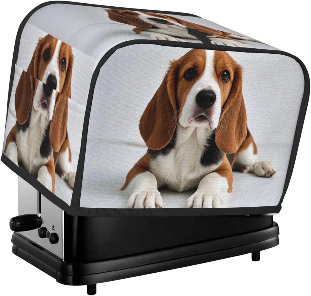 2 Slice Toaster Covers Bread Machine Cover Quilted Dustproof Fingerprint Protectors Small Washable Appliance Cover Cute Puppy Bread Maker Dust Protection Universal Size