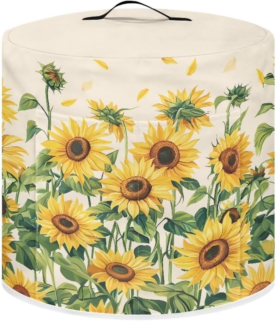 Cozeyat Sunflower Pressure Cooker Cover for 8 qt Instant Pot, Kitchen Appliance Dust Cover with Pockets for Rice Cooker Air Fryer Slow Cooker