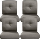 Belord Luxury 4" Thick Outdoor Cushion 4 Set - 22 x24 Inch 28D Sponge Filling Fade-Resistant Chair Cushion, Spill Proof Removable Patio Furniture Replacement Cushions for Sofa Bench Swing - Grey