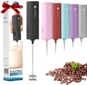 Powerful Milk Frother with Self-Stand Design, Handheld Foam Maker Mini Whisk Drink Mixer for Coffee, Cappuccino, Latte, Matcha, and Hot Chocolate
