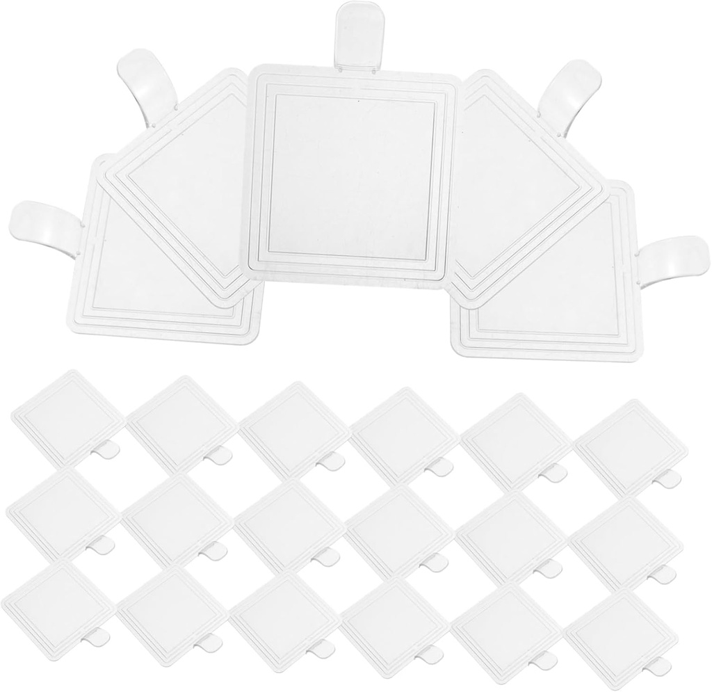 100pcs Reusable Plastic Cake Base Boards Handle Cake Carrier Display Bases for Birthday Wedding Party