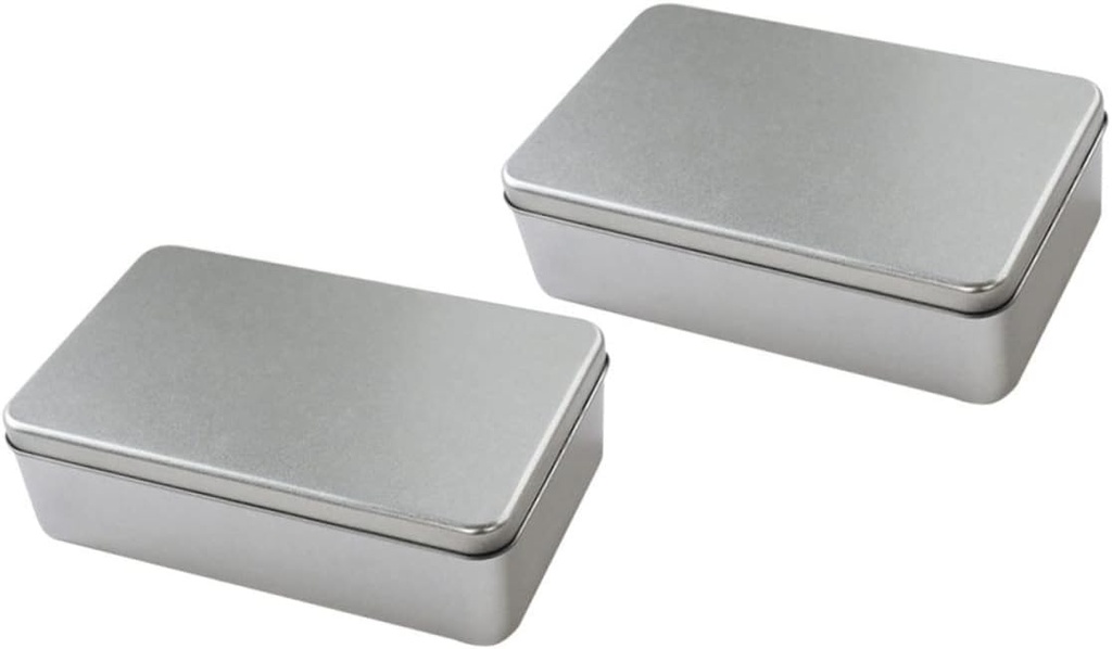 Luxshiny 2Pcs Frosted Tinplate Cookie Storage Boxes Packing Containers for Biscuits Candies Lightweight Reusable Food Storage for Home Parties