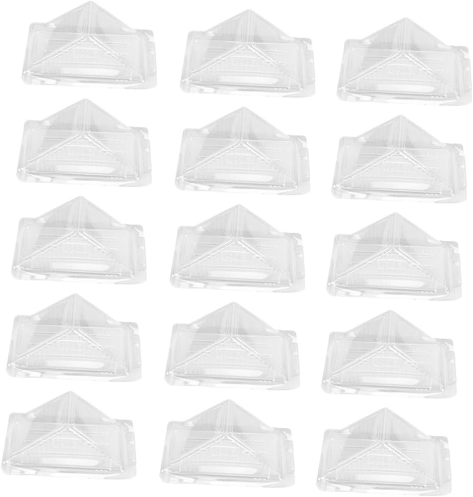 Luxshiny Triangle Sandwich Box Containers 60pcs Sandwich Packaging Boxes for Lunch Breads Cookies Mousse Desserts