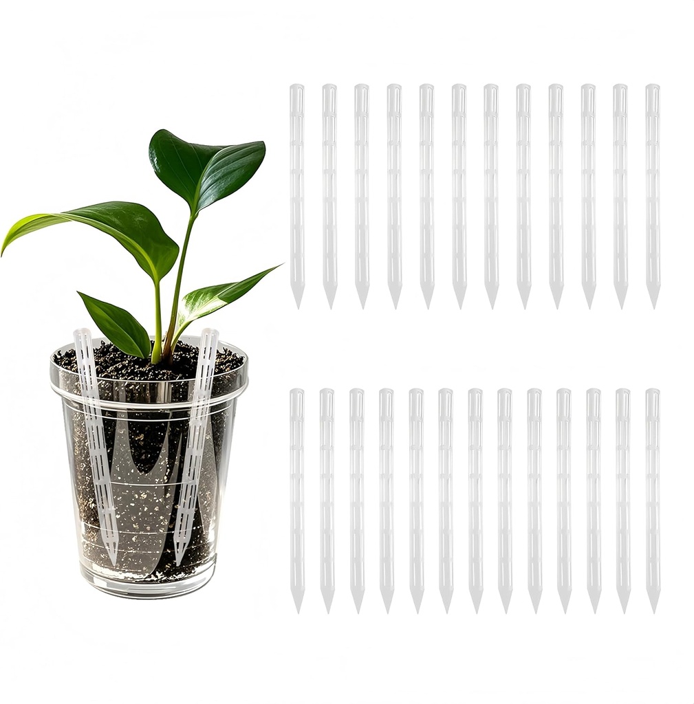 Plant Aeration Tubes for Pots -Root Rot Prevention,Prevent Overwatering for Healthy Roots. Plant Accessories,9.8 Inch Length Suitable for All Types of Flower pots (9.8-inch, 25)