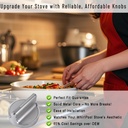 (2025 Upgraded) W10594481 Gas Stove Knobs Replacement for Whirlpool Range/Oven–Stainless Steel Control Knob Replaces WPW10594481 AP6023301 Cooktop Knob, Fit WCG97US6DS00 WCG97US0DS00, etc. 5 Pack