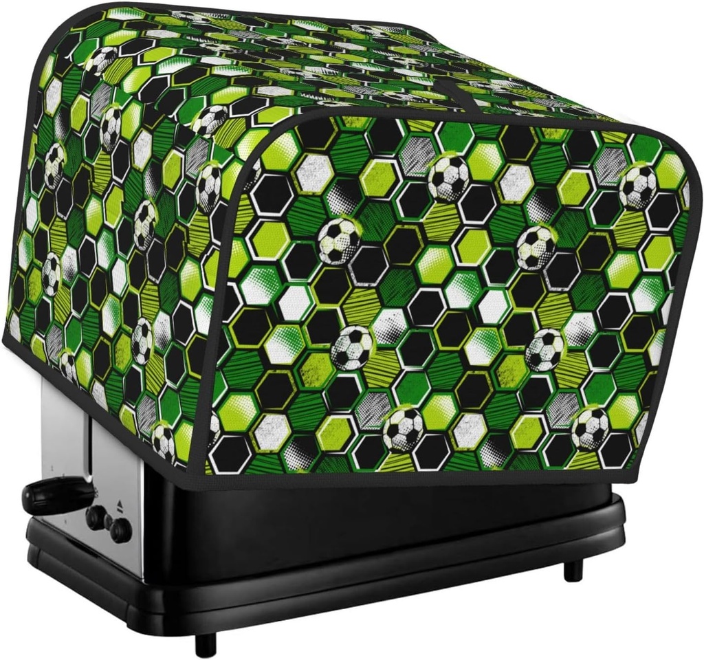 Oven Cover Kitchen Bread Machine Protector,4 Slice Toaster Cover For Home,Fingerprint Coaster Cover,Kitchen Small Appliance,Soccer1