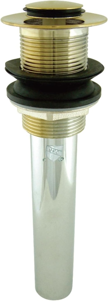 Kingston Brass EV8002 Fauceture Vessel Sink Drain with Tail Tube Set-In, Polished Brass