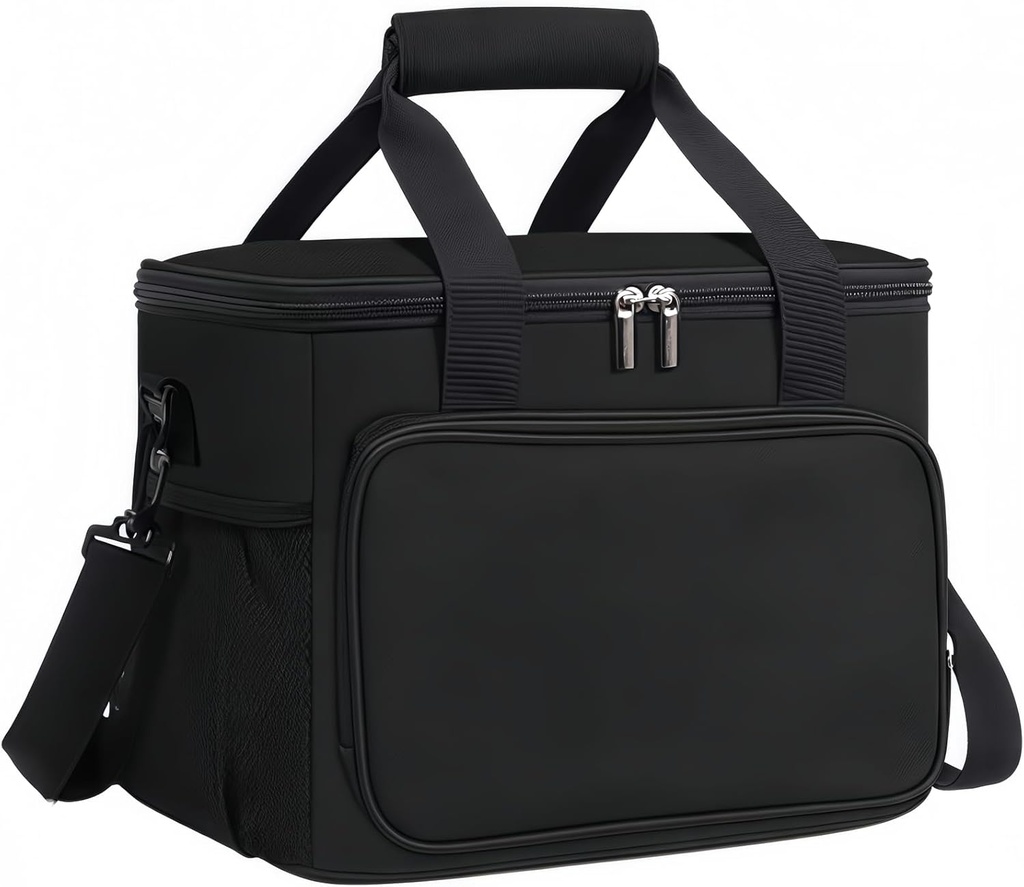 Large Lunch Bag,Leak-Proof Soft Cooler Insulated Boxes For Men Women Adult(Black,Large)